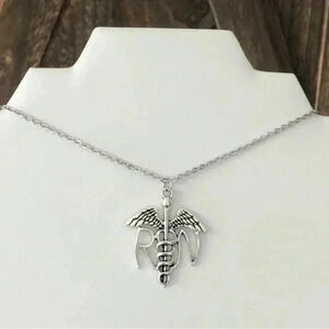 RN Nurses Handmade Stainless Steel Necklace NWT